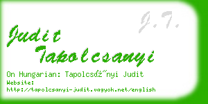 judit tapolcsanyi business card